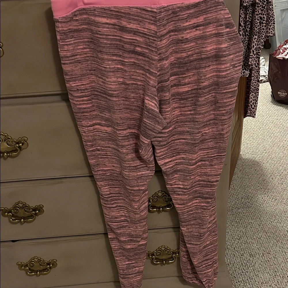 Y2K Juicy Couture Pink and Black Striped Velour Track Jogger Pants - Picture 4 of 5